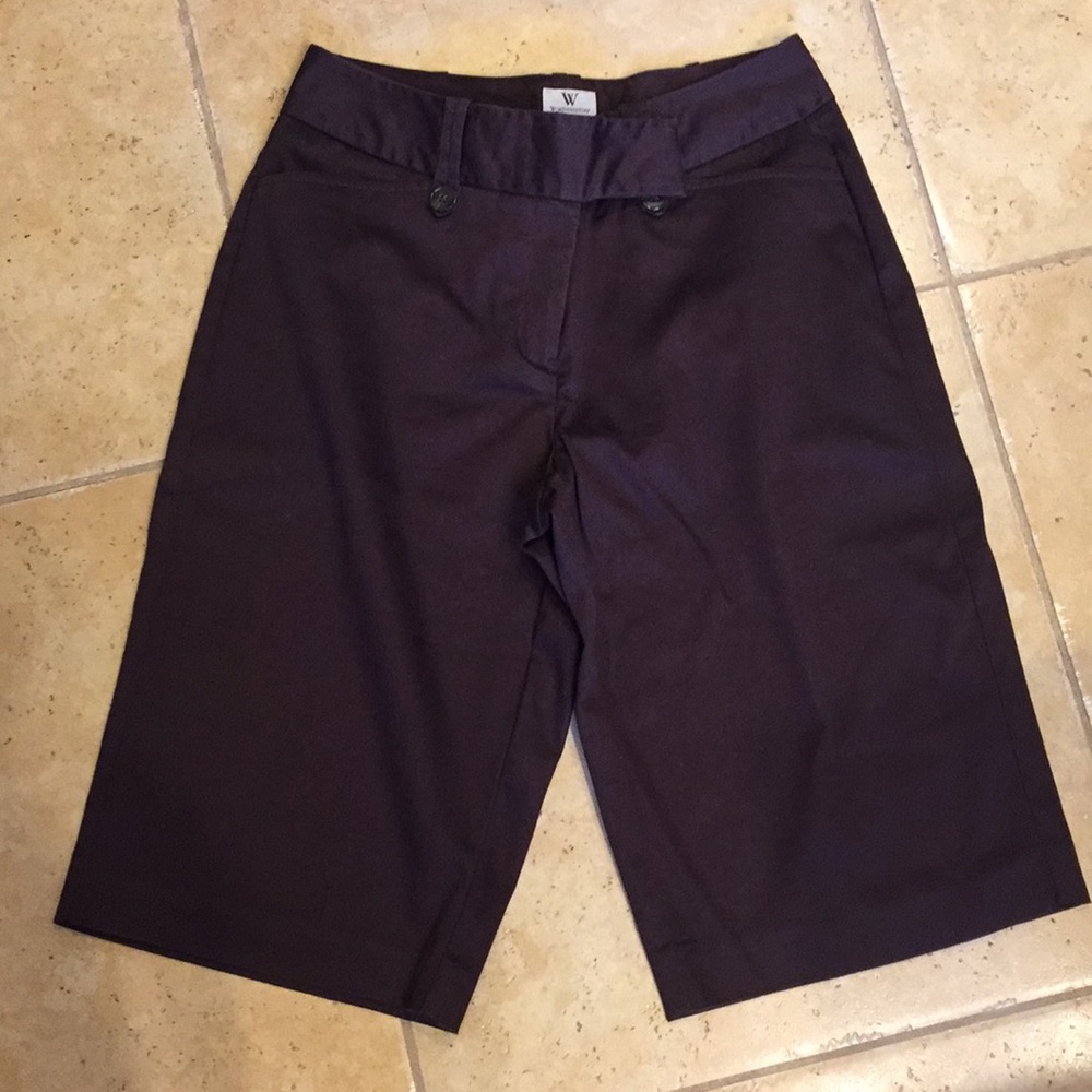 Long brown dress shorts